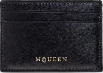 Alexander McQueen Portacarte di credito McQueen in pelle