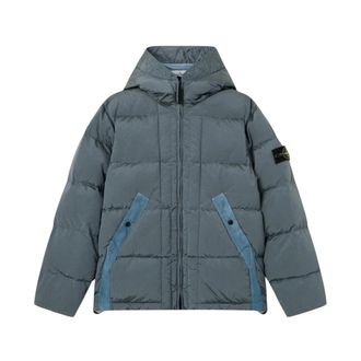Stone Island Nylon Metal in Econyl Down Jacket - Heren - Winterjassen - Grijs - M - Nylon - Jassen