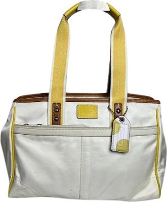 Coach Pre-owned Tote Bag - Dames - Vintage Shopper - Wit - ONE Size - Vintage