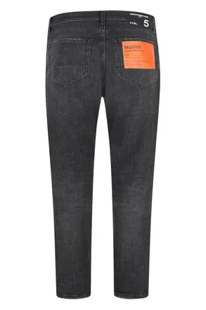 Department Five Mens Jeans Relaxed Fit Musso Black Cotton Regular & Straight-Leg