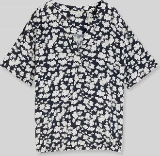 Tom Tailor Regular Fit Bluse aus Viskose in Dunkelblau, Gr&ouml;&szlig;e 40