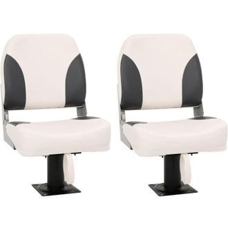 vidaXL Vidaxl - Set De Asientos Plegables Para Barco Con Respaldo Bajo 4 Uds