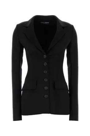 Dolce & Gabbana Virgin Wool Blazer - Black