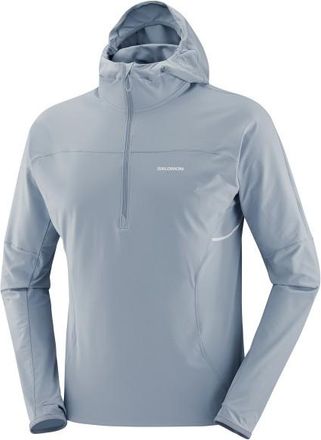 Salomon Sense Aero Hybrid Half Zip Hoodie Funktionsshirt f&uuml;r Herren | grau