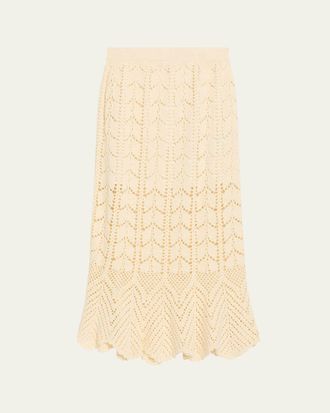 Zimmermann Awaken Lace Crochet Maxi Skirt