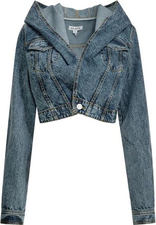 Alaia Denim jas met capuchon - Dames - Spijkerjassen - Blauw - S - Denim - Jassen