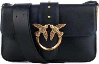 Pinko Mini Love Bag - Dames - Schoudertassen - Zwart - ONE Size - Katoen - Tassen