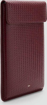 Mango Custodia laptop intrecciata bordeaux - Donna - Taglia unica - MANGO
