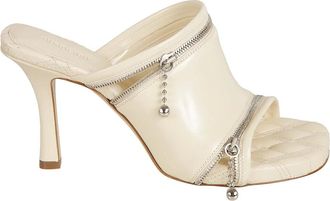 Burberry Peep Sandal 85 - Dames - Muiltjes - Beige - 38 EU - Leer - Schoenen