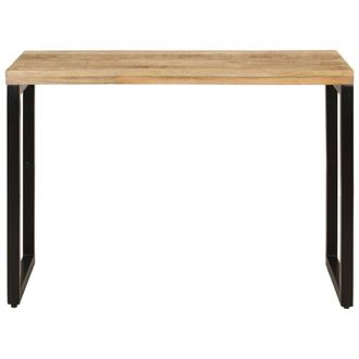 Berkfield Home Dining Table 110x50x76 cm Solid Wood Mango in Light Tan | Size: 110 x 50 x 76 cm