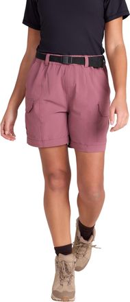 Mountain Warehouse Dames Stellar Ripstop Hiking Cargo Shorts (Donkerroze)