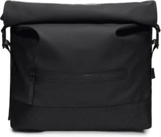 Rains Tassen, Heren, Zwart, ONE Size, Polyester, Trail Rolltop Messenger Bag