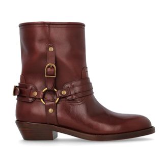Isabel Marant Ildred Ankle Boots - female - Isabel Marant - Cowboy & Biker Boots - Red - 3 UK - Shoes