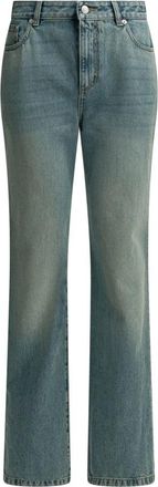 Alexander McQueen Straight Leg Jeans - Dames - Regular Fit Jeans - Blauw - W26 - Katoen - Jeans