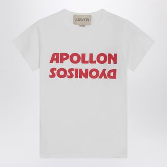Valentino White T Shirt With Apollon/Dionysus Print