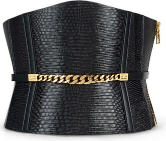 Elisabetta Franchi Dames, Accessoires, Zwart, Maat: L Leer