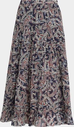 Veronica Beard Heatheralyn Paisley Skirt
