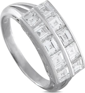 Luxury Bazaar Anello con platino e diamanti - Argento