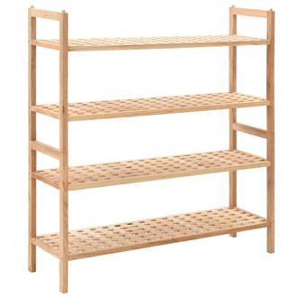 vidaXL Zapatero De Madera Maciza De Nogal 69x26x81 Cm Vidaxl
