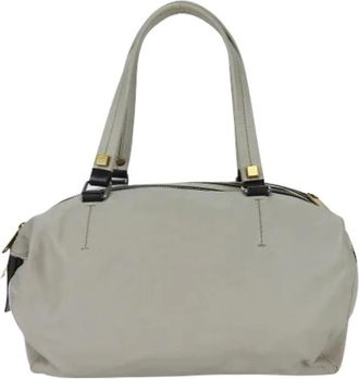Celine Pre-owned Handbags, female, Beige, Size: ONE SIZE Pre-owned Boston Small Leather Hand Bag