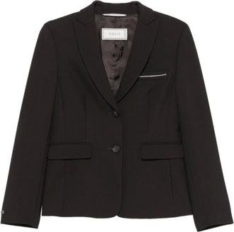 PESERICO Jassen, Dames, Bruin, M, Katoen, Blazer met kraaltjes