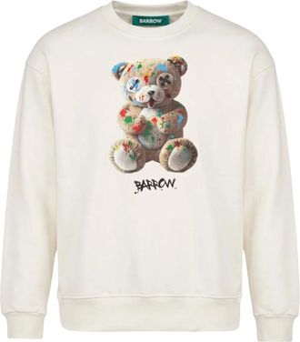 Barrow Barrow - Crewneck Sweatshirt - Heren - Sweatshirts & Hoodies - Wit - Maat: L Katoen