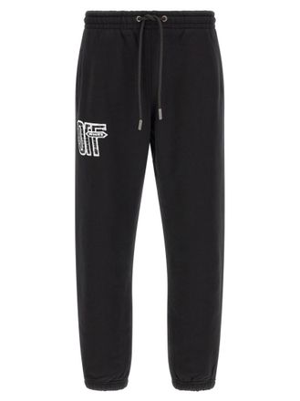 Off-white Black Cotton Logo Joggers