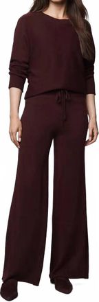 Splendid Georgie Wide Leg Pant In Dark Plum