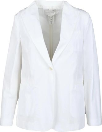 Fabiana Filippi Single-Breasted Unlined Blazer - Dames - Blazers - Wit - L - Katoen - Jassen