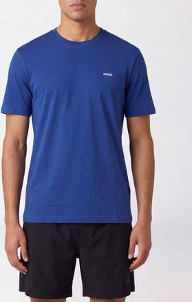 HUGO BOSS T-shirt girocollo in cotone con logo a contrasto