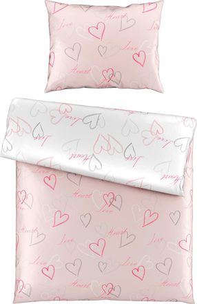 Esposa Wendebettwäsche, Rosa, Textil, Herz, 140x200 cm, Textiles Vertrauen - Oeko-Tex, atmungsaktiv, hautfreundlich, schadstoffgeprüft
