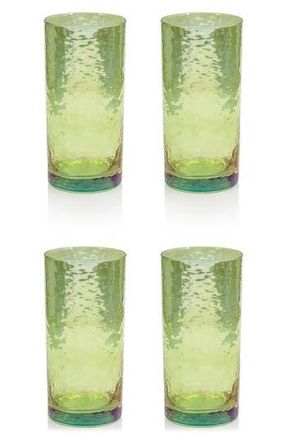 Zodax Set of 4 Aperitivo Highball Glasses in Green at Nordstrom Rack