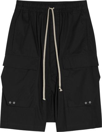 Rick Owens Cargo Pods Cotton-poplin Shorts - Black - 48 (IT48 / M)
