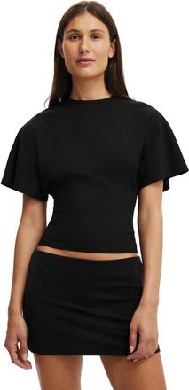 Cotton On Womens Blair Batwing Short Sleeve Tee in Black at Nordstrom, Size X-Small