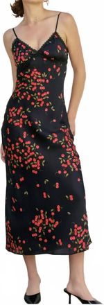 Dress Forum Fruit Punch Baby Hem Maxi Dress In Cherry