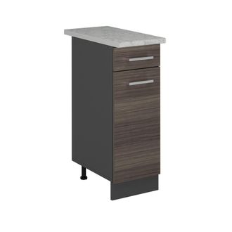 Vicco Mueble Bajo De Cocina R-line, Gris Noble, 30 Cm Et M&aacute;rmol