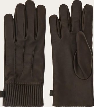 Ferragamo Men Gloves in nappa Brown