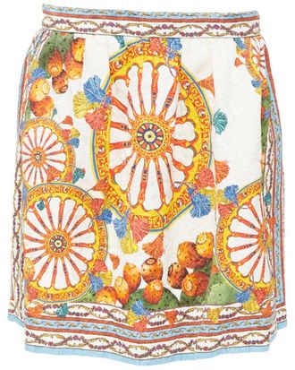Dolce & Gabbana Print Jacquard Mini Skirt, Size It 44 (Authentic Pre-Loved)
