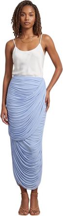 Magda Butrym Light Blue Pleated Midi Skirt