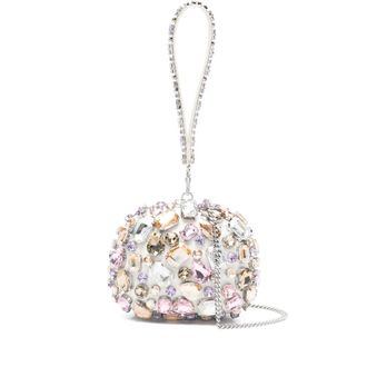 Self Portrait Crystal-embellished Mini Clutch Bag