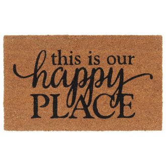 Berkfield Home Door Mat Natural 45x75 cm Tufted Coir in Brown
