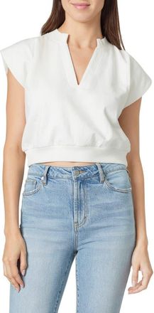 Habitual Extended Shoulder Crop Knit Top in Marshmallow at Nordstrom, Size X-Small
