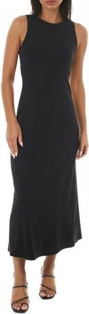 Bebe Rib Knit A-Line Maxi Dress in Black at Nordstrom Rack, Size X-Small
