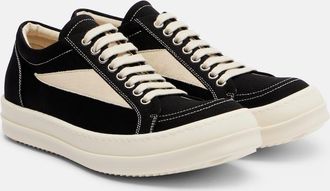 Rick Owens Vintage suede-trimmed canvas sneakers