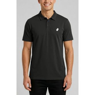 Dalix Ghost Midweight Short Sleeve Polo Shirt in Charcoal at Nordstrom, Size Xx-Large