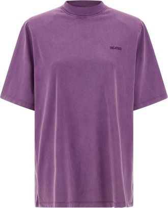 The Attico Purple Padded Shoulder T-shirt