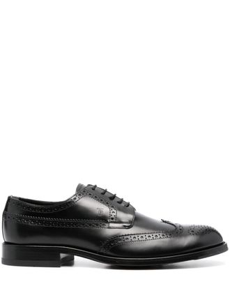 Tod's Brogues con finiture lucide - Nero