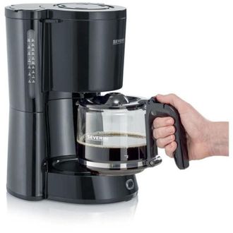 Severin Cafetera De Goteo Para 10 Tazas, Cafetera De Filtro / Cafetera Americana Con Jarra De Cristal, Con Placa Calefactora Y Desconexi&oacute;n Autom&aacute;tica, Negro, 