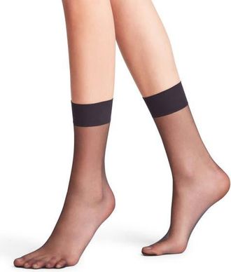 Falke Shelina 12 Denier Ultra Sheer Dress Socks in Black at Nordstrom, Size Medium