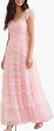 Needle & Thread Amara Backless Gown in Peony Pink at Nordstrom, Size 12